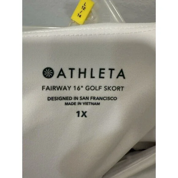 NWT -Athleta Women’s Fairway Golf Skort 16” White Size 1x  Skirt - - Picture 5 of 5